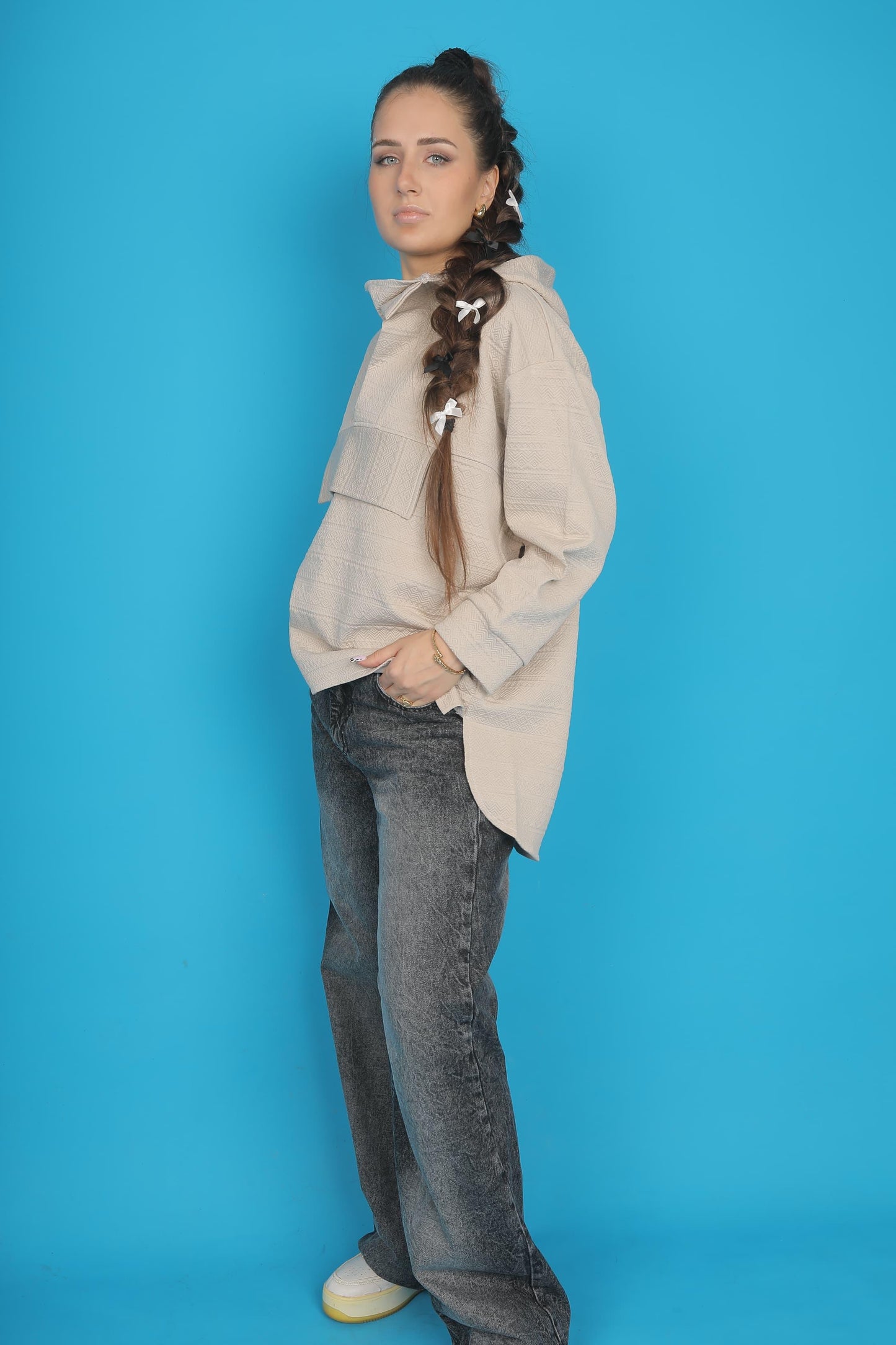 Beige Hoodie