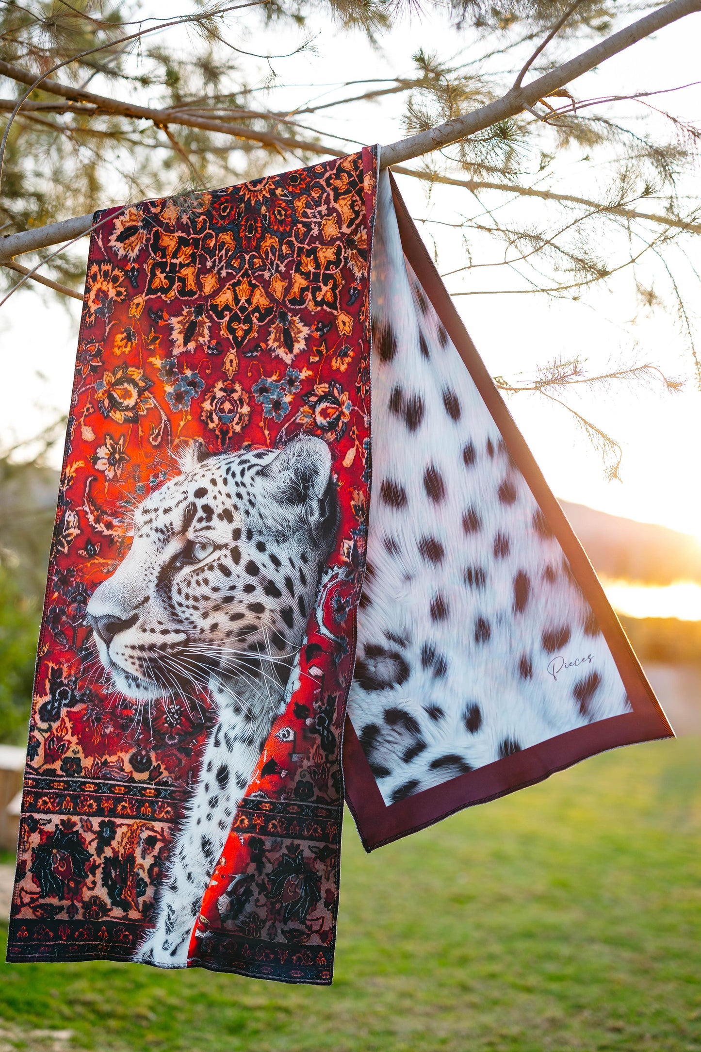 Red Cheetah Scarf