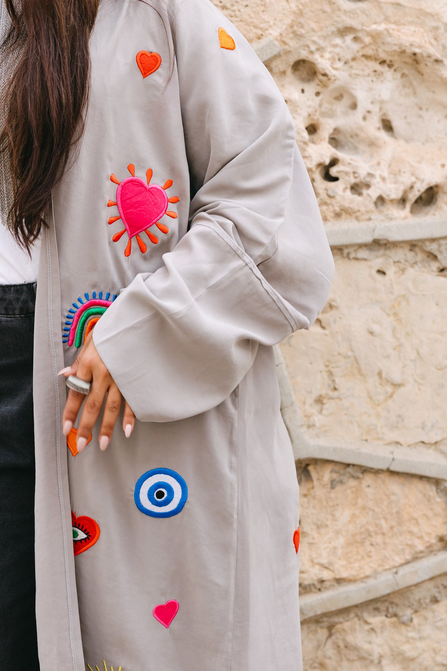 HANDMADE GREY KIMONO