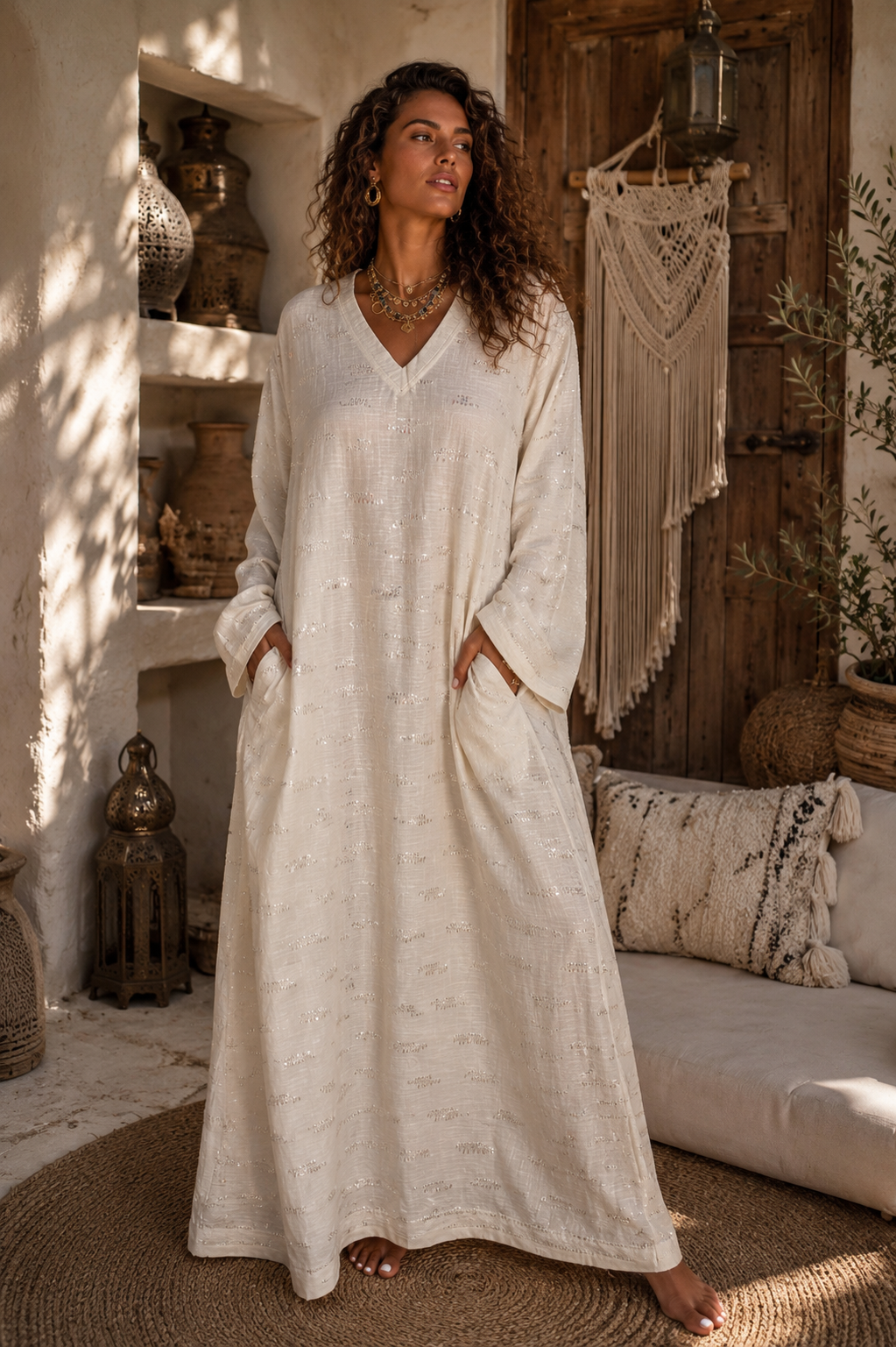Bohemian pearl dress