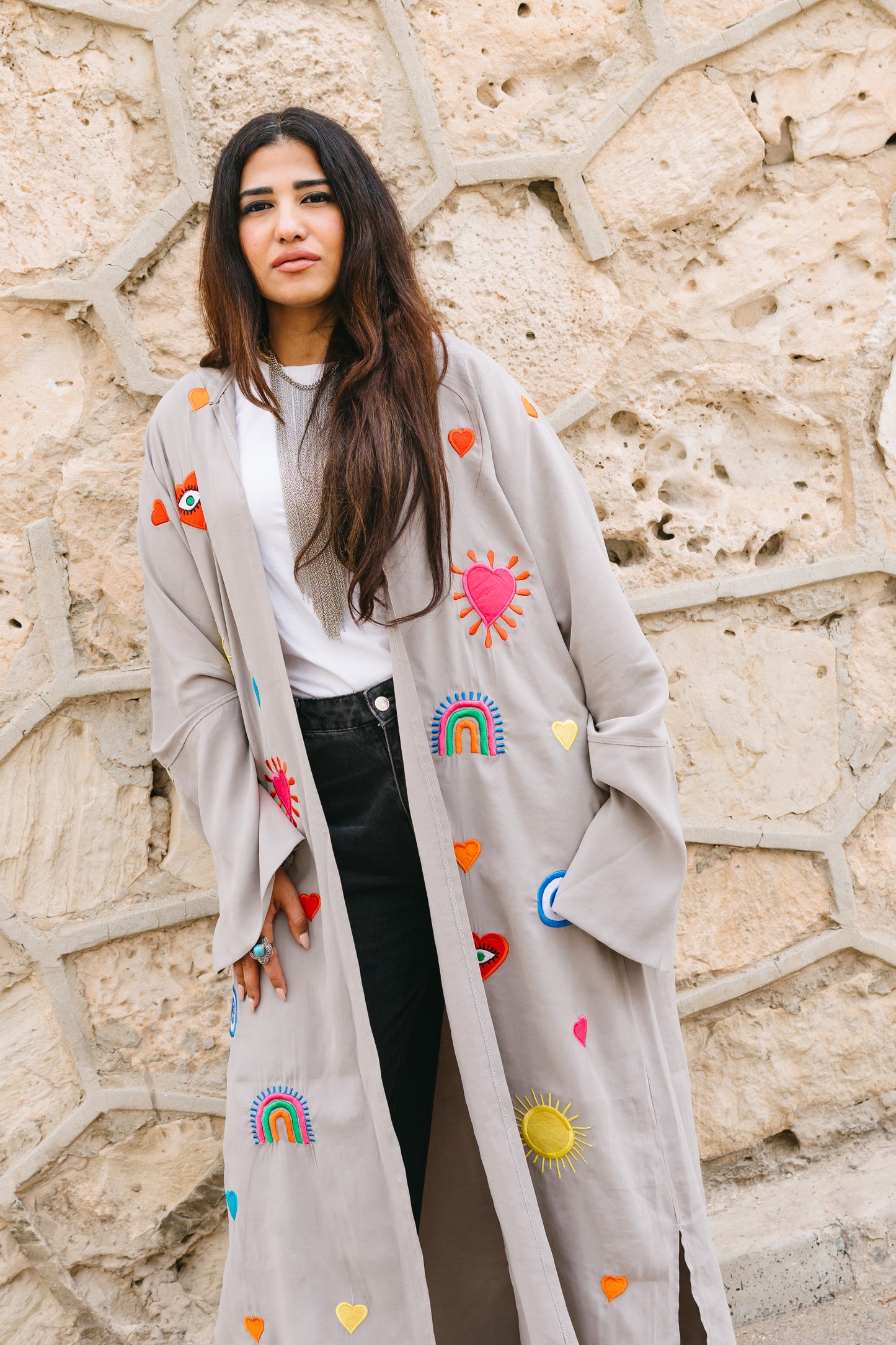 HANDMADE GREY KIMONO