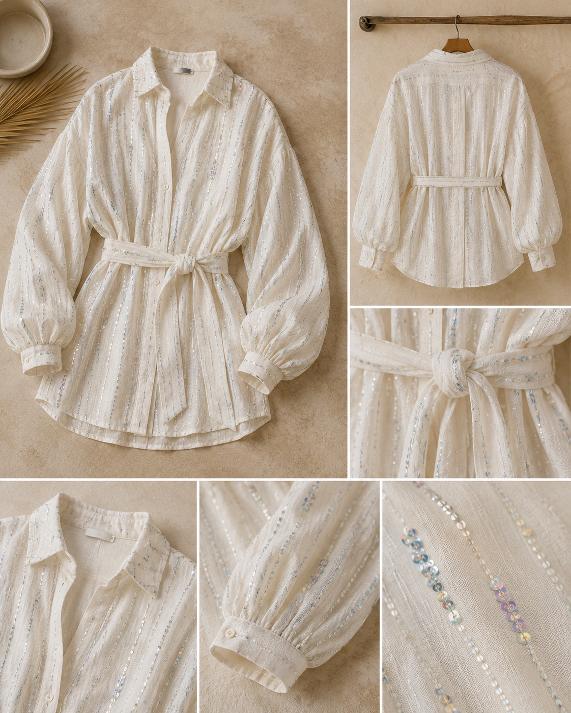 Linen pearl glow set
